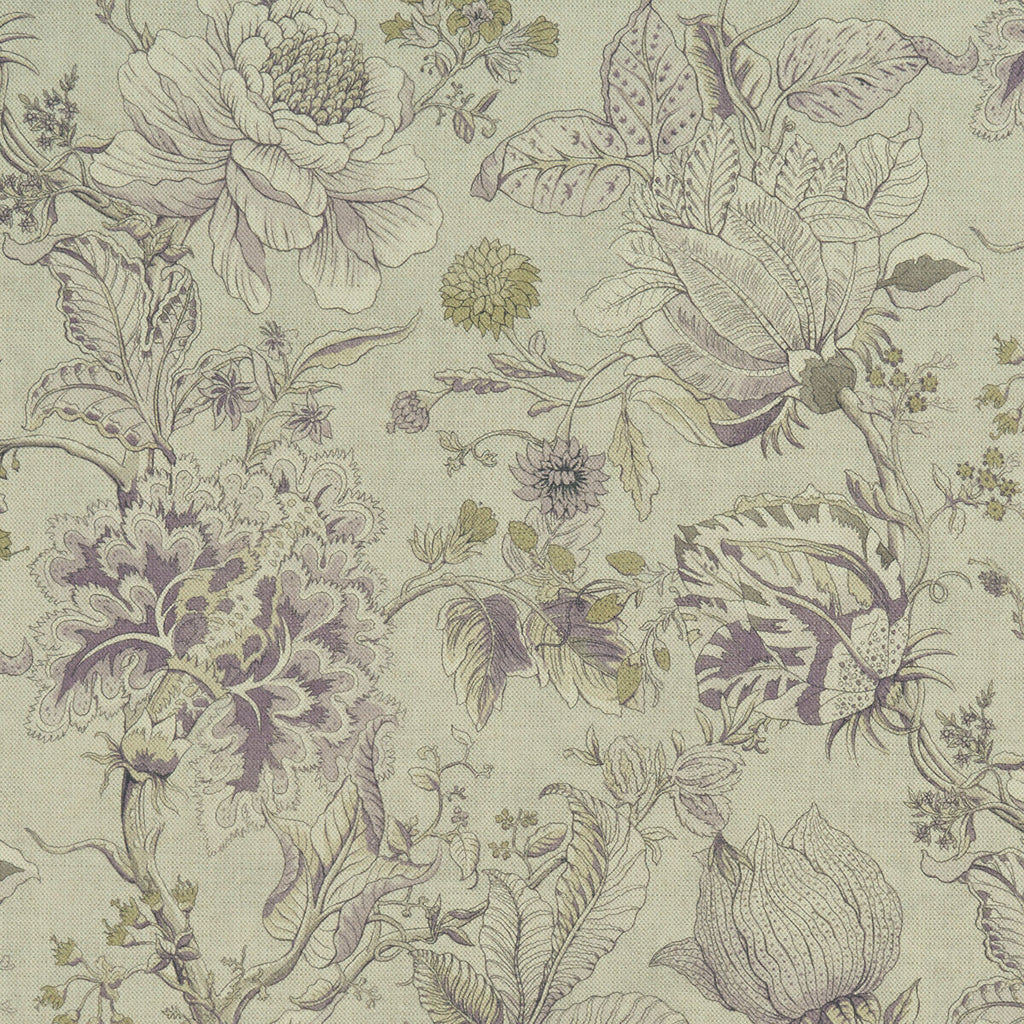 Samples and Purchasing available for Sissinghurst - Heather/Olive  By Clarke And Clarke | Clarke & Clarke Castle Garden | Botanical & Floral Multipurpose Print at Designer Wallcoverings and Fabrics