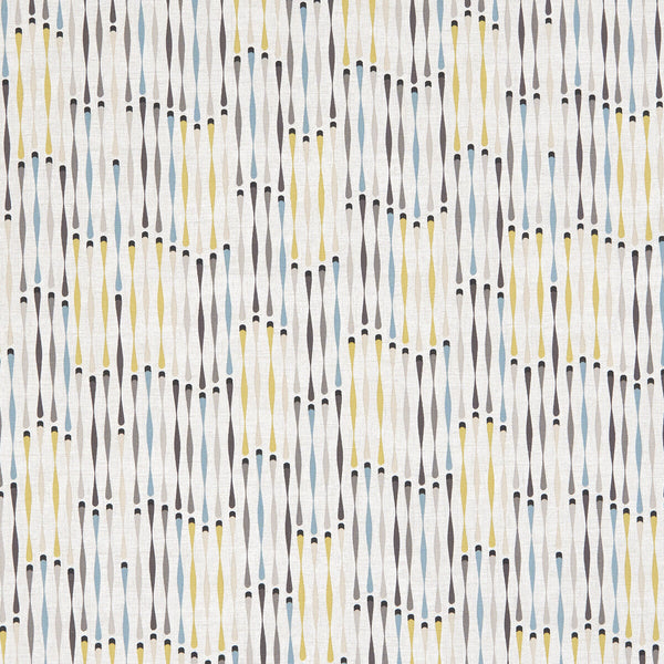 Cassandra - Charcoal/Chartreuse  By Clarke And Clarke | Octavia By Studio G For C&C |Modern Geometric Multipurpose Print
