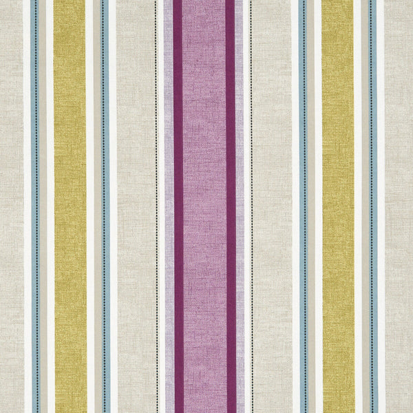 Luella - Damson  By Clarke And Clarke | Octavia By Studio G For C&C | Stripes Multipurpose Print