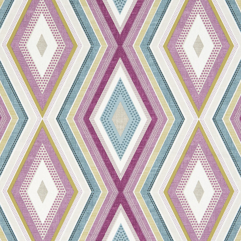 Samples and Purchasing available for Terrazzo - Damson  By Clarke And Clarke | Octavia By Studio G For C&C |Modern Diamond Multipurpose Print at Designer Wallcoverings and Fabrics