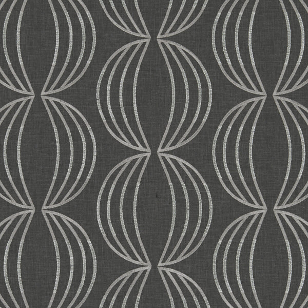 Carraway - Charcoal  By Clarke And Clarke | Clarke & Clarke Lusso |  Drapery Embroidery