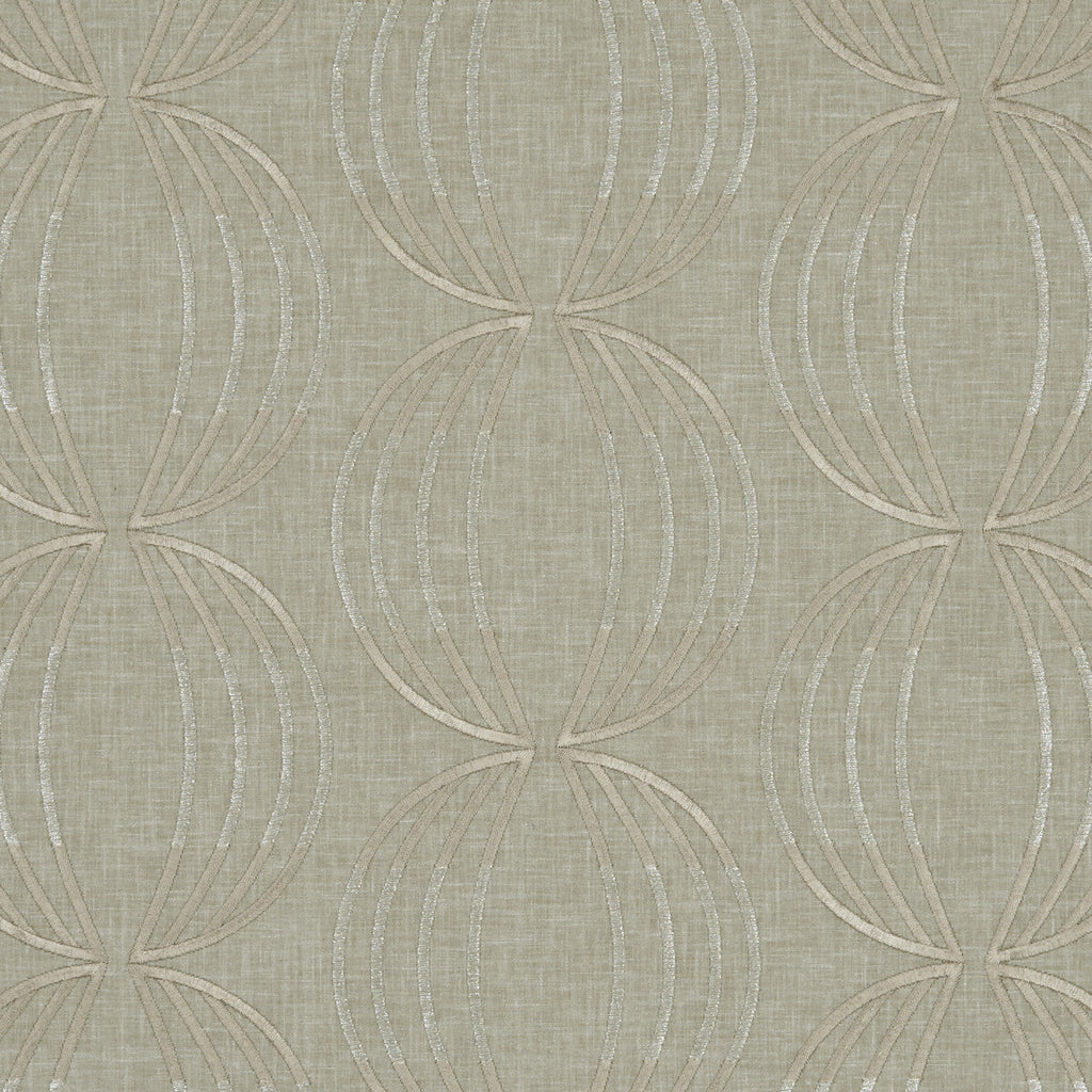 Samples and Purchasing available for Carraway - Linen  By Clarke And Clarke | Clarke & Clarke Lusso |  Drapery Embroidery at Designer Wallcoverings and Fabrics