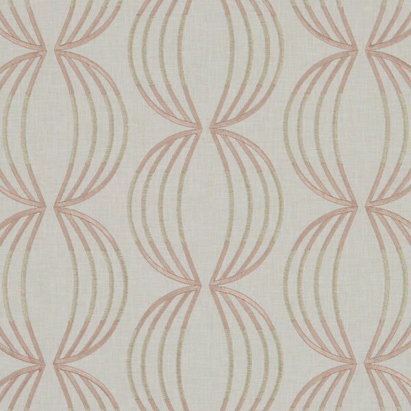 Carraway - Rose Gold  By Clarke And Clarke | Clarke & Clarke Lusso |  Drapery Embroidery
