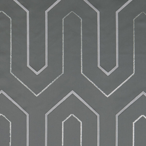 Gatsby - Charcoal  By Clarke And Clarke | Clarke & Clarke Lusso |  Drapery Embroidery