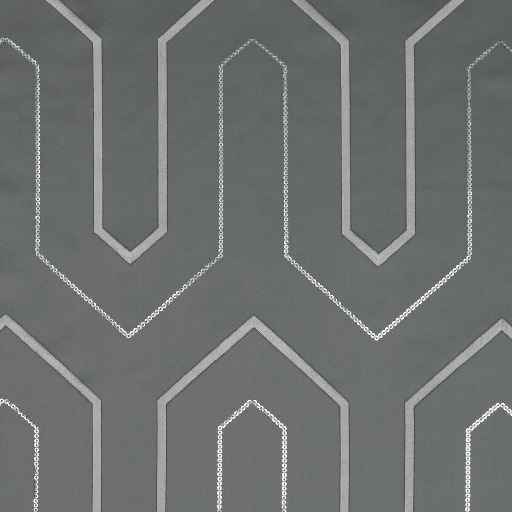 Samples and Purchasing available for Gatsby - Charcoal  By Clarke And Clarke | Clarke & Clarke Lusso |  Drapery Embroidery at Designer Wallcoverings and Fabrics