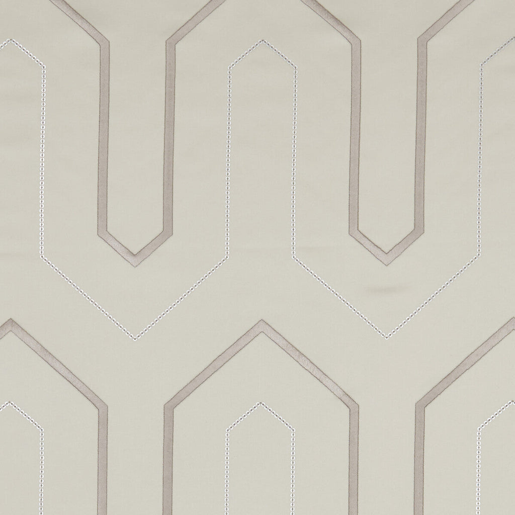 Samples and Purchasing available for Gatsby - Ivory  By Clarke And Clarke | Clarke & Clarke Lusso |  Drapery Embroidery at Designer Wallcoverings and Fabrics