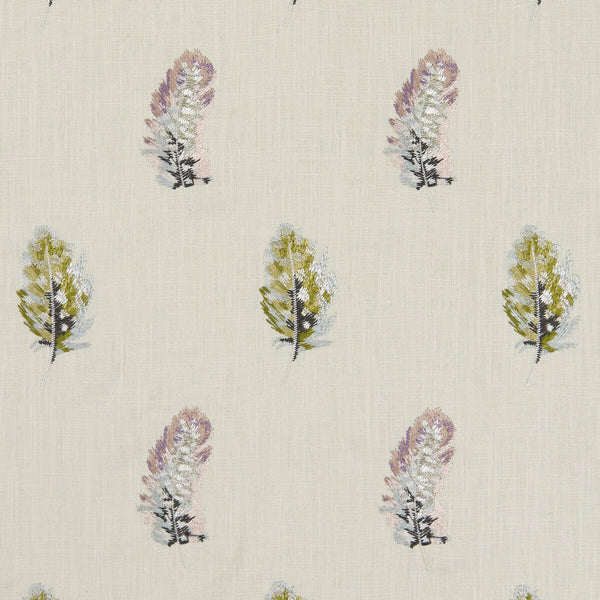 Plumis - Multi/Gilver  By Clarke And Clarke | Clarke & Clarke Botanica |  Drapery Embroidery