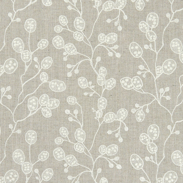 Honesty - Linen  By Clarke And Clarke | Clarke & Clarke Botanica |  Drapery Embroidery