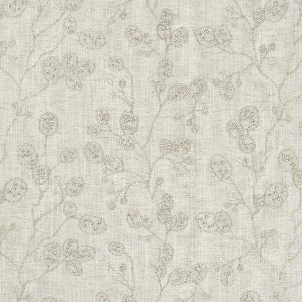 Honesty - Natural/Gilver  By Clarke And Clarke | Clarke & Clarke Botanica |  Drapery Embroidery
