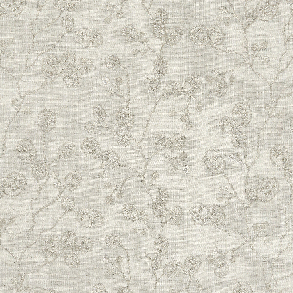 Samples and Purchasing available for Honesty - Natural/Gilver  By Clarke And Clarke | Clarke & Clarke Botanica |  Drapery Embroidery at Designer Wallcoverings and Fabrics