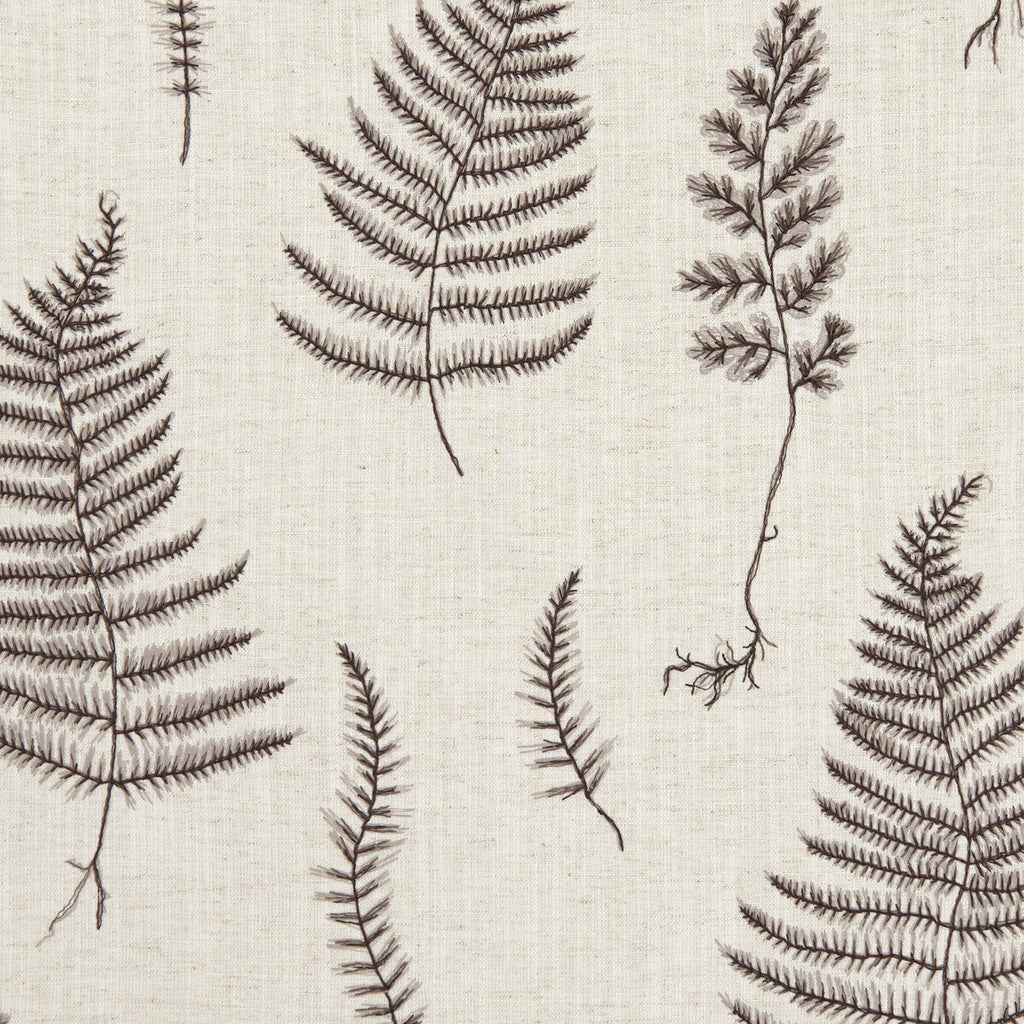 Samples and Purchasing available for Lorelle - Charcoal/Linen  By Clarke And Clarke | Clarke & Clarke Botanica |  Drapery Embroidery at Designer Wallcoverings and Fabrics