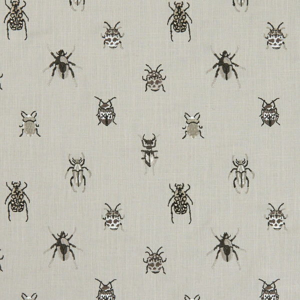 Beetle - Charcoal/Natural  By Clarke And Clarke | Clarke & Clarke Botanica |  Multipurpose Weave