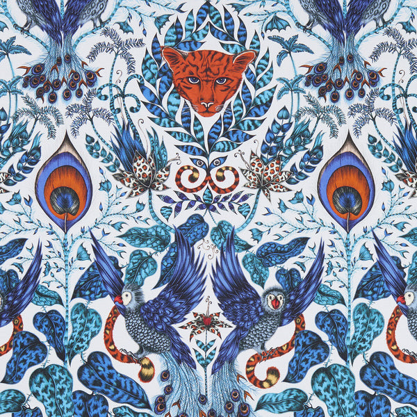 Amazon - Blue  By Clarke And Clarke | Animalia By Emma J Shipley For C&C | Animal/Insects Multipurpose Print