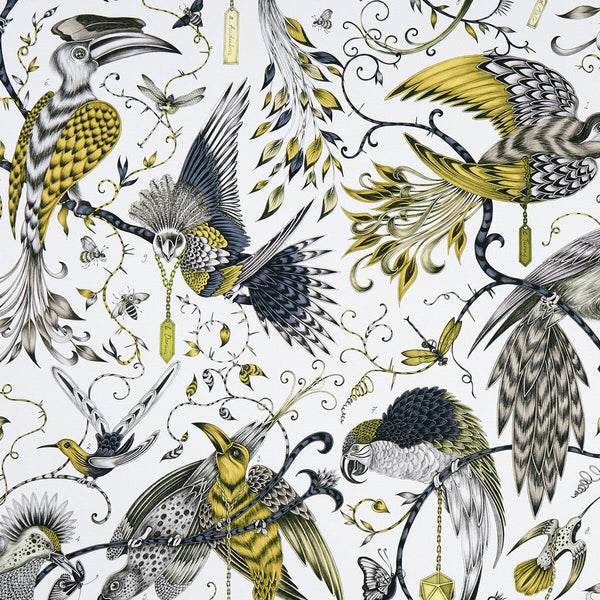 Audubon - Gold  By Clarke And Clarke | Animalia By Emma J Shipley For C&C | Animal/Insects Multipurpose Print