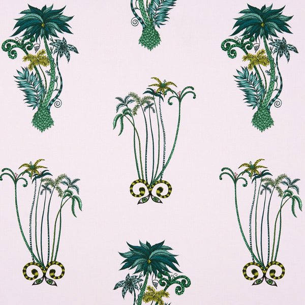 Jungle Palms - Pink  By Clarke And Clarke | Animalia By Emma J Shipley For C&C | Botanical & Floral Multipurpose Print