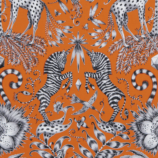 Kruger - Flame  By Clarke And Clarke | Animalia By Emma J Shipley For C&C | Animal/Insects Multipurpose Print