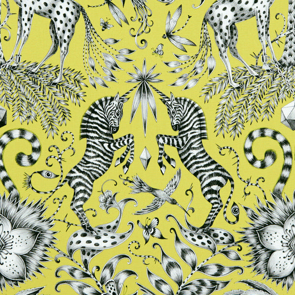 Kruger - Lime  By Clarke And Clarke | Animalia By Emma J Shipley For C&C | Animal/Insects Multipurpose Print