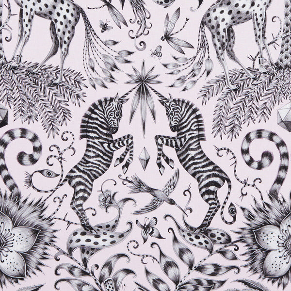 Kruger - Pink  By Clarke And Clarke | Animalia By Emma J Shipley For C&C | Animal/Insects Multipurpose Print