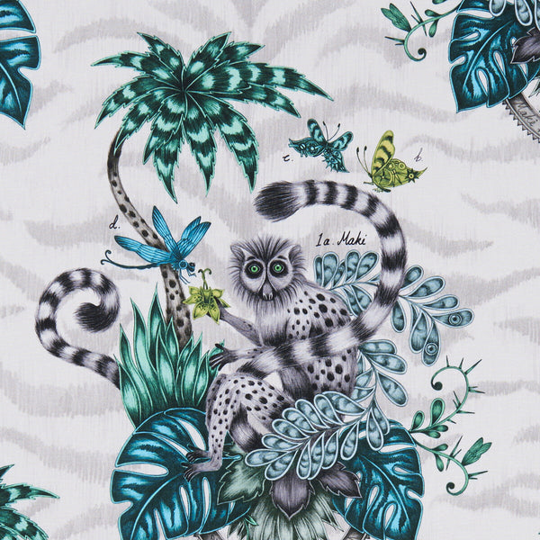 Lemur - Jungle  By Clarke And Clarke | Animalia By Emma J Shipley For C&C | Animal/Insects Multipurpose Print