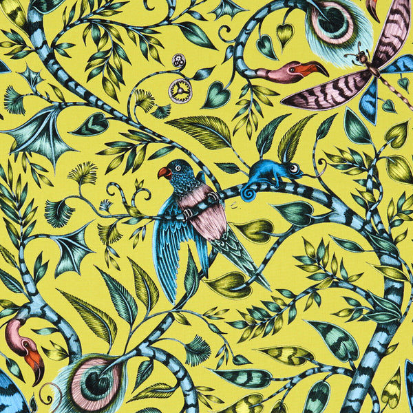 Rousseau - Lime  By Clarke And Clarke | Animalia By Emma J Shipley For C&C | Animal/Insects Multipurpose Print