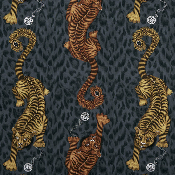 Tigris - Flame  By Clarke And Clarke | Animalia By Emma J Shipley For C&C | Animal/Insects Multipurpose Print