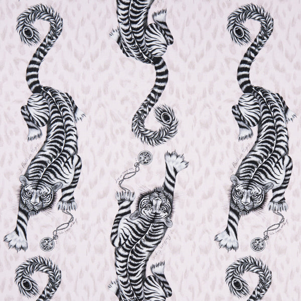 Tigris - Pink  By Clarke And Clarke | Animalia By Emma J Shipley For C&C | Animal/Insects Multipurpose Print