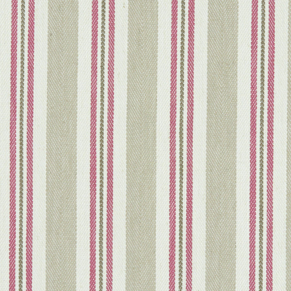 Alderton - Raspberry/Linen  By Clarke And Clarke | Clarke & Clarke Avebury |Stripes  Multipurpose Weave