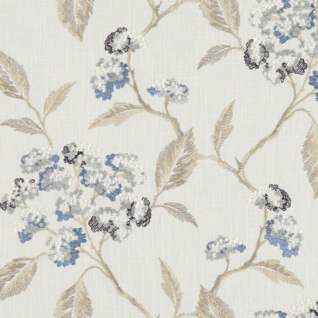 Samples and Purchasing available for Summerby - Denim  By Clarke And Clarke | Clarke & Clarke Avebury |  Drapery Embroidery at Designer Wallcoverings and Fabrics