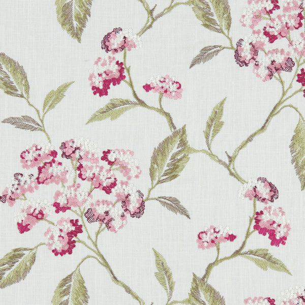 Summerby - Raspberry  By Clarke And Clarke | Clarke & Clarke Avebury |  Drapery Embroidery