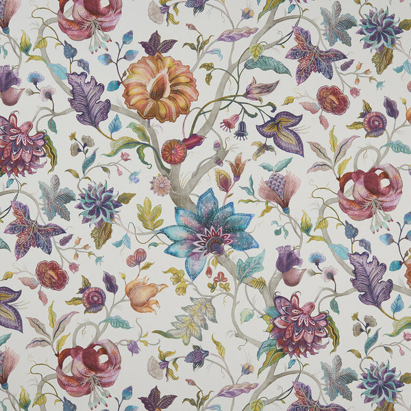 Delilah - Summer/Cream  By Clarke And Clarke | Clarke & Clarke Country Garden | Botanical & Floral Multipurpose Print