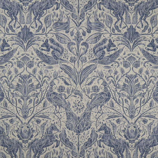 Forest Trail - Ink  By Clarke And Clarke | Clarke & Clarke Country Garden | Damask Multipurpose Print