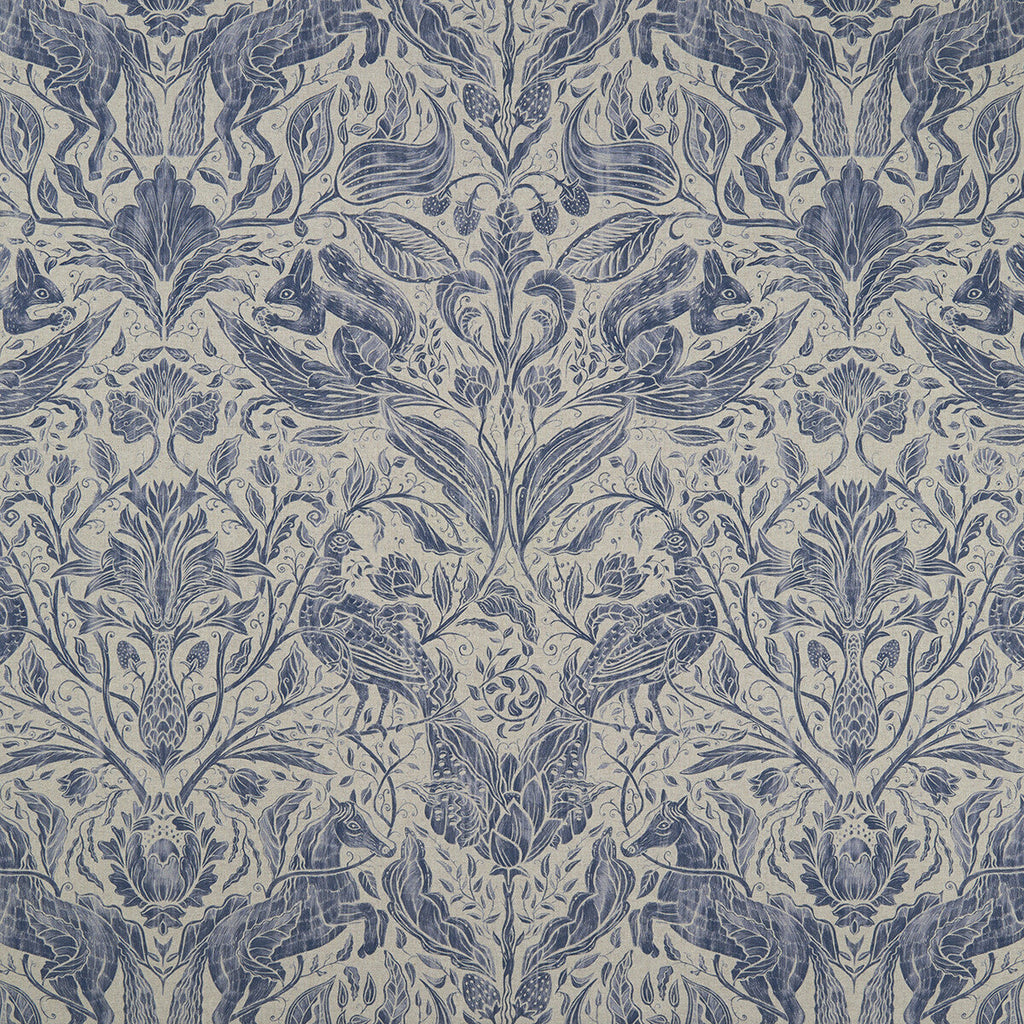 Samples and Purchasing available for Forest Trail - Ink  By Clarke And Clarke | Clarke & Clarke Country Garden | Damask Multipurpose Print at Designer Wallcoverings and Fabrics