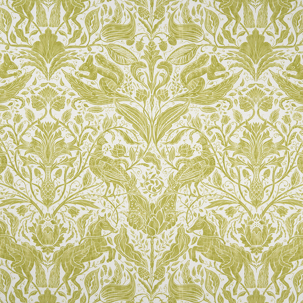 Forest Trail - Citrus  By Clarke And Clarke | Clarke & Clarke Country Garden | Damask Multipurpose Print