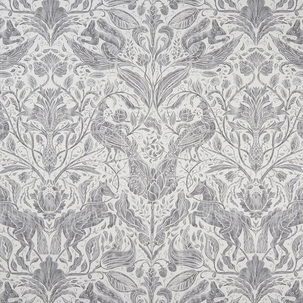 Forest Trail - Smoke  By Clarke And Clarke | Clarke & Clarke Country Garden | Damask Multipurpose Print