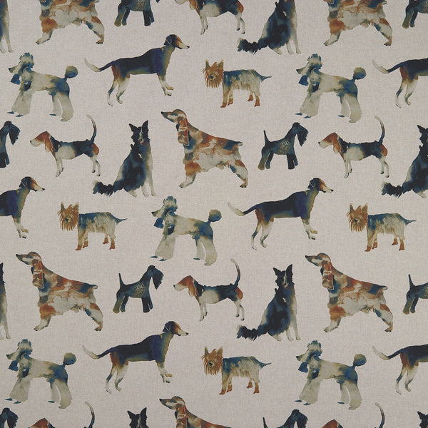 Walkies - Linen  By Clarke And Clarke | Clarke & Clarke Country Garden | Animal/Insects Multipurpose Print