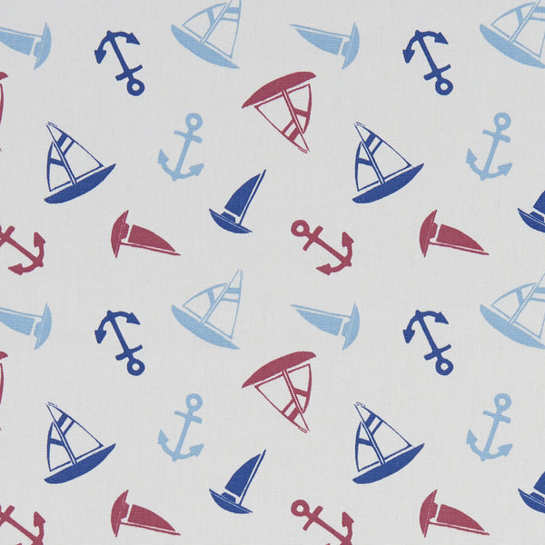 Ahoy - Marine  By Clarke And Clarke | Land & Sea By Studio G For C&C | Novelty Multipurpose Print