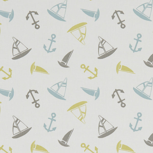 Ahoy - Mineral  By Clarke And Clarke | Land & Sea By Studio G For C&C | Novelty Multipurpose Print