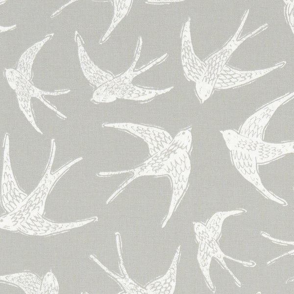Fly Away - Grey  By Clarke And Clarke | Clarke & Clarke Marina | Animal/Insects Multipurpose Print