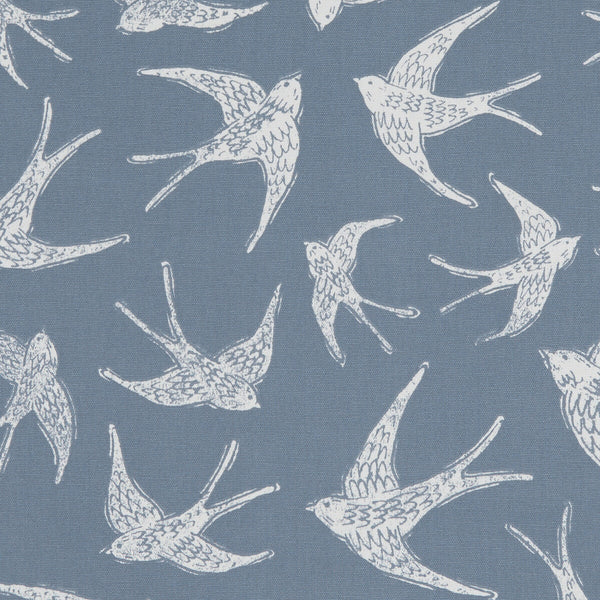 Fly Away - Navy  By Clarke And Clarke | Clarke & Clarke Marina | Animal/Insects Multipurpose Print