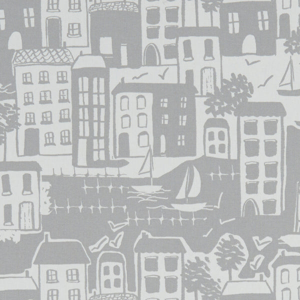 Waterside - Grey  By Clarke And Clarke | Land & Sea By Studio G For C&C | Novelty Multipurpose Print