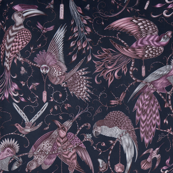 Audubon Velvet - Pink  By Clarke And Clarke | Animalia By Emma J Shipley For C&C | Animal/Insects Multipurpose Weave