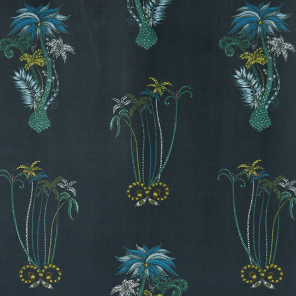Jungle Velvet - Navy  By Clarke And Clarke | Animalia By Emma J Shipley For C&C | Botanical & Floral Multipurpose Weave