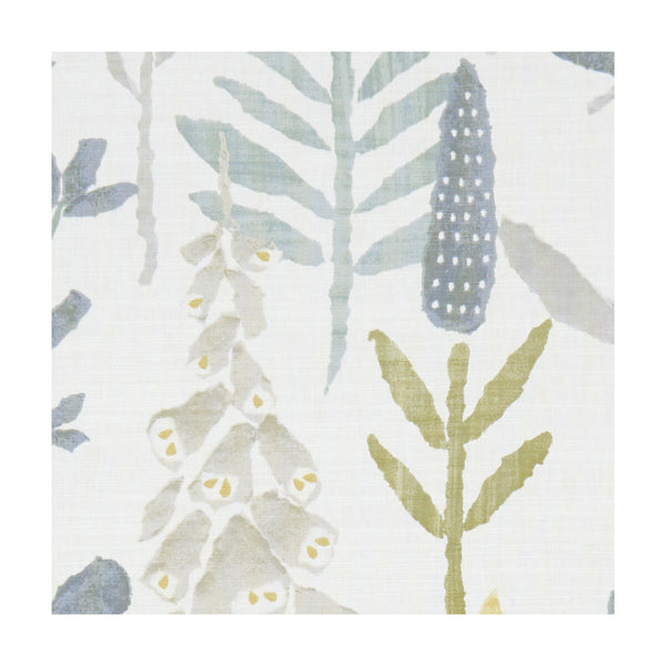 Bellflower - Chambray/Honey  By Clarke And Clarke | Roof Garden By Studio G For C&C |Botanical & Floral Modern Multipurpose Print