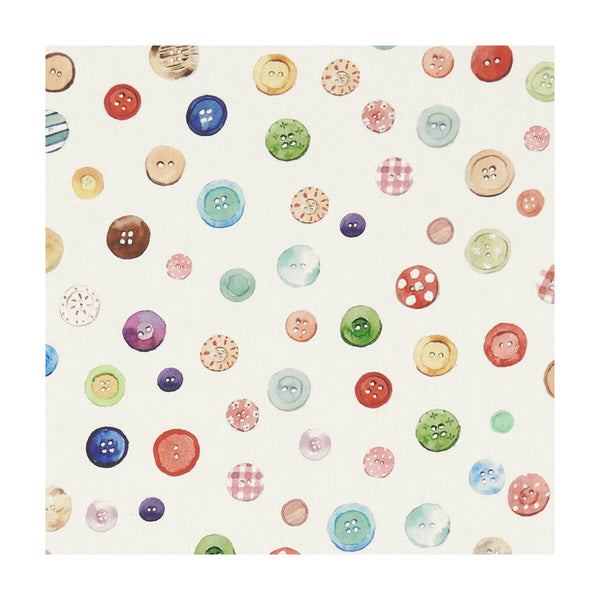 Button Box - Cream  By Clarke And Clarke | Village Life By Studio G For C&C | Novelty Multipurpose Print