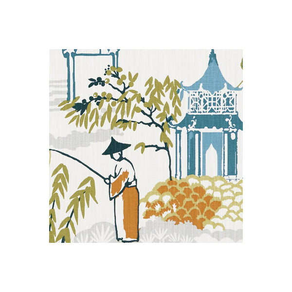 Pagoda - Spice  By Clarke And Clarke | Clarke & Clarke Oriental Garden | Chinoiserie Multipurpose Print