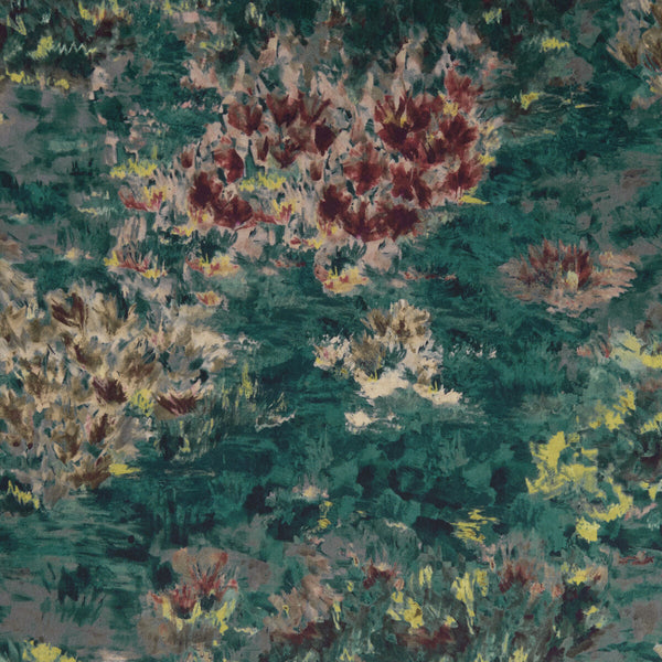 Fiore - Kingfisher  By Clarke And Clarke | Clarke & Clarke Exotica |Modern Botanical & Floral Multipurpose Weave