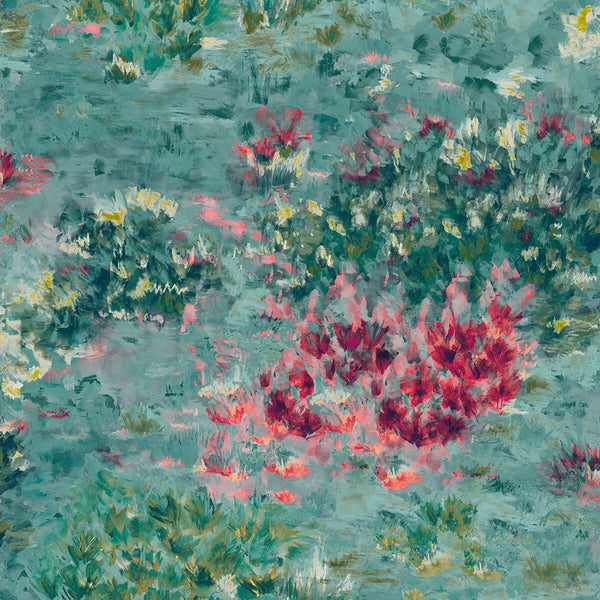 Fiore - Mineral  By Clarke And Clarke | Clarke & Clarke Exotica |Modern Botanical & Floral Multipurpose Weave