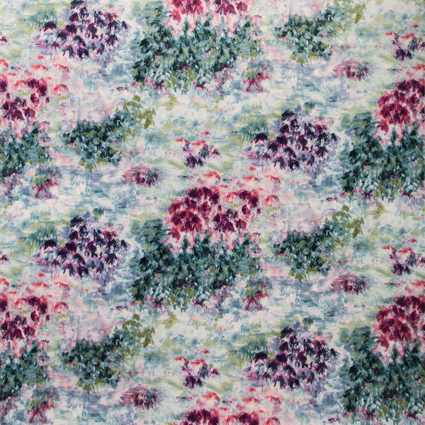 Fiore - Slate/Amethyst  By Clarke And Clarke | Clarke & Clarke Exotica |Modern Botanical & Floral Multipurpose Weave