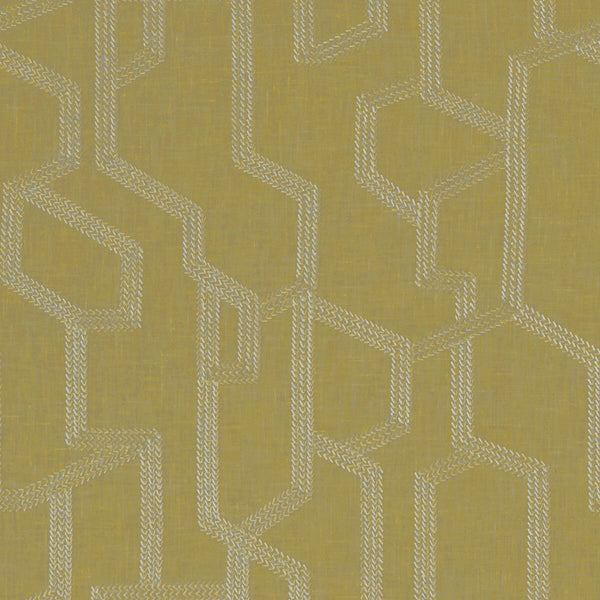 Labyrinth - Citron  By Clarke And Clarke | Clarke & Clarke Exotica |  Drapery Embroidery