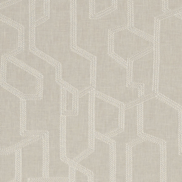 Labyrinth - Linen  By Clarke And Clarke | Clarke & Clarke Exotica |  Drapery Embroidery